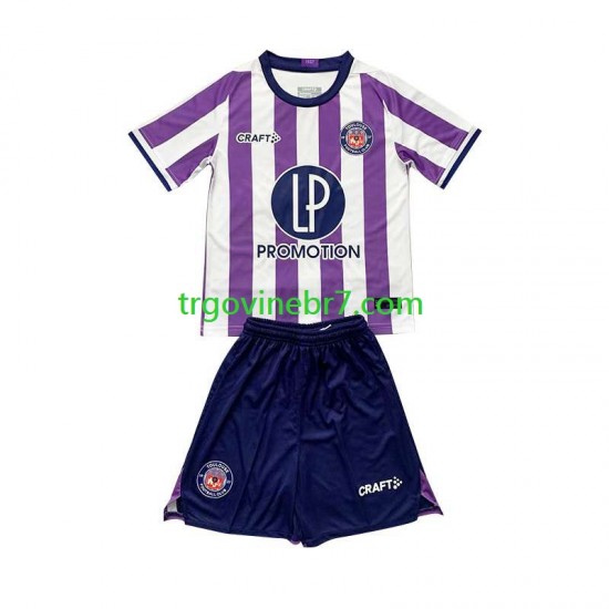 Dres Toulouse FC Domaći 2023-2024 Kratkih Rukava - Dječji