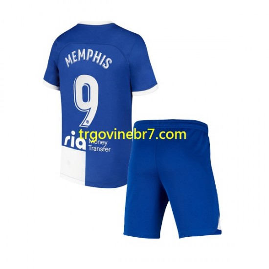 Dres Atlético Madrid Memphis 9 120 Anniversary Domaći 2022-2023 Kratkih Rukava - Dječji