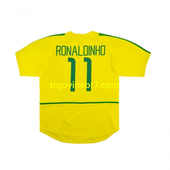 Dres Brazil RONALDINHO 11 Retro Domaći 2002 Kratkih Rukava - Muški
