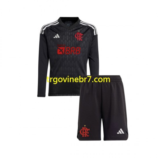 Golmanski Dres - Dres CR Flamengo Gostujući 2023-2024 Dugim Rukavima - Dječji