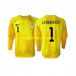 Golmanski Dres - Dres Hrvatska Dominik Livakovic 1 Domaći World Cup 2022 Dugim Rukavima - Muški Golmanski Dres - Dres Hrvatska Dominik Livakovic 1 Domaći World Cup 2022 Dugim Rukavima - Muški