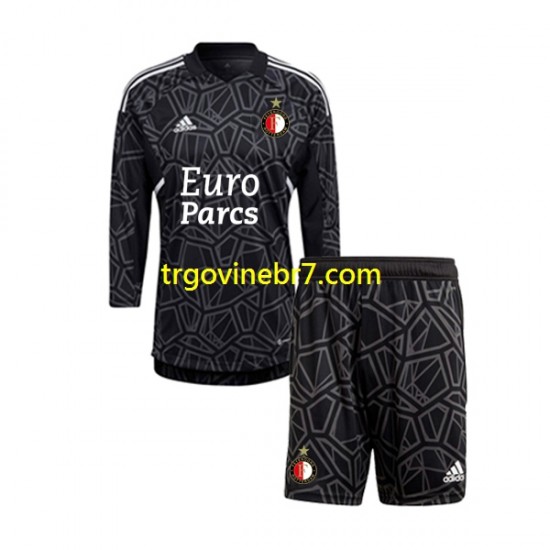 Golmanski Dres - Dres Feyenoord Rotterdam Četvrti 2022-2023 Dugim Rukavima - Dječji