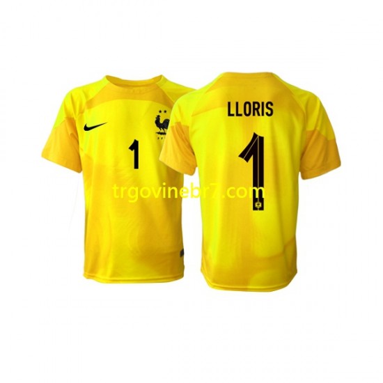 Golmanski Dres - Dres Francuska Hugo Lloris 1 Treći World Cup 2022 Kratkih Rukava - Muški