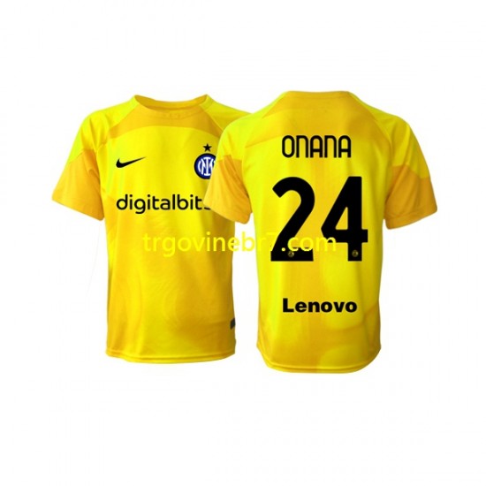 Golmanski Dres - Dres Inter Milan Andre Onana 24 Gostujući 2022-2023 Kratkih Rukava - Muški