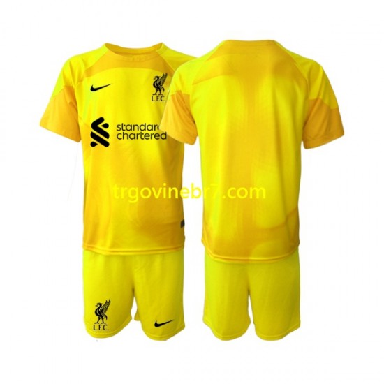 Golmanski Dres - Dres Liverpool Četvrti 2022-2023 Kratkih Rukava - Dječji