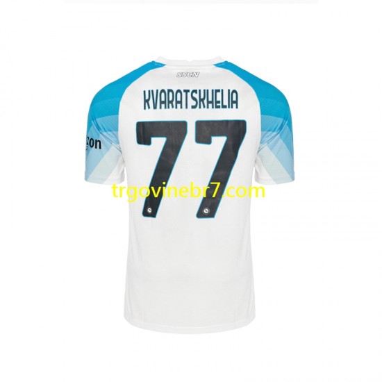 Dres Napoli Face Game Kvaratskhelia 77 Domaći 2022-2023 Kratkih Rukava - Muški