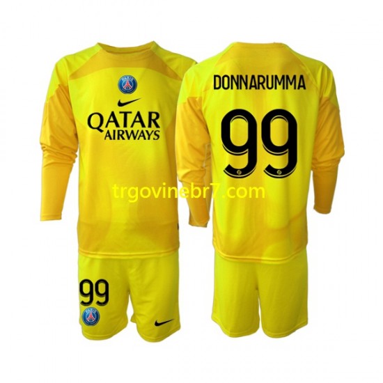 Golmanski Dres - Dres Paris Saint-Germain Gianluigi Donnarumma 99 Treći 2022-2023 Dugim Rukavima - Dječji