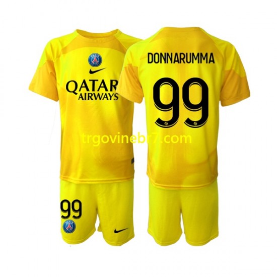 Golmanski Dres - Dres Paris Saint-Germain Gianluigi Donnarumma 99 Treći 2022-2023 Kratkih Rukava - Dječji