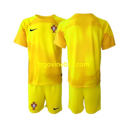 Golmanski Dres - Dres Portugal Domaći World Cup 2022 Kratkih Rukava - Dječji