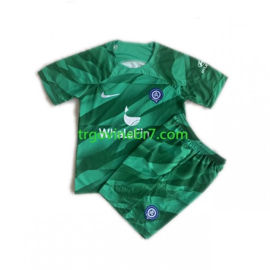 Golmanski Dres - Dres Atlético Madrid Gostujući 2023-2024 Kratkih Rukava - Dječji
