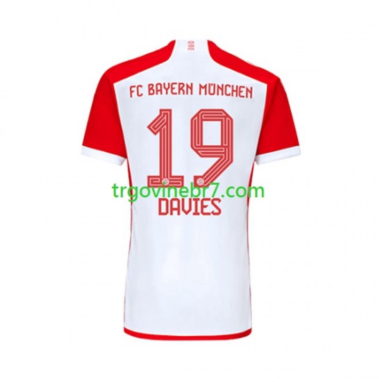 Dres FC Bayern München Alphonso Davies 19 Domaći 2023-2024 Kratkih Rukava - Muški