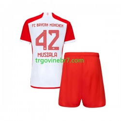 Dres FC Bayern München Jamal Musiala 42 Domaći 2023-2024 Kratkih Rukava - Dječji Dres FC Bayern München Jamal Musiala 42 Domaći 2023-2024 Kratkih Rukava - Dječji