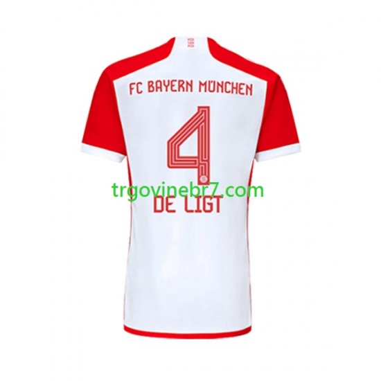Dres FC Bayern München Matthijs de Ligt 4 Domaći 2023-2024 Kratkih Rukava - Muški