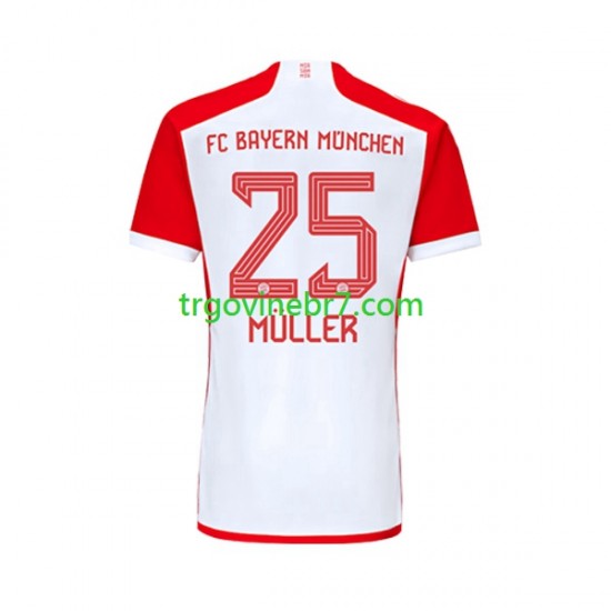 Dres FC Bayern München Thomas Muller 25 Domaći 2023-2024 Kratkih Rukava - Muški