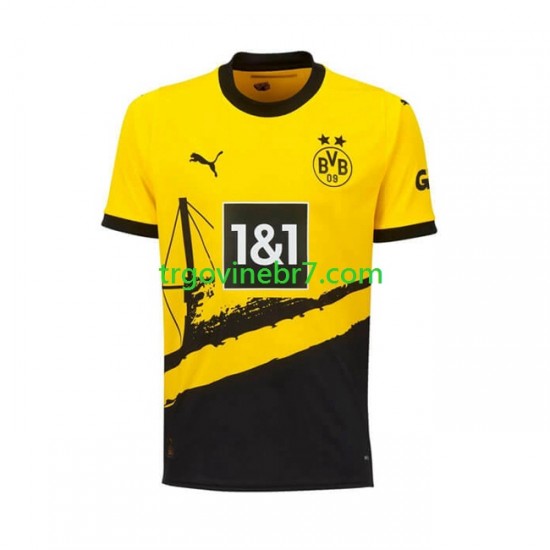 Dres Borussia Dortmund Domaći 2023-2024 Kratkih Rukava - Muški