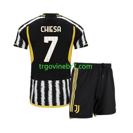Dres Juventus Federico Chiesa 7 Domaći 2023-2024 Kratkih Rukava - Dječji