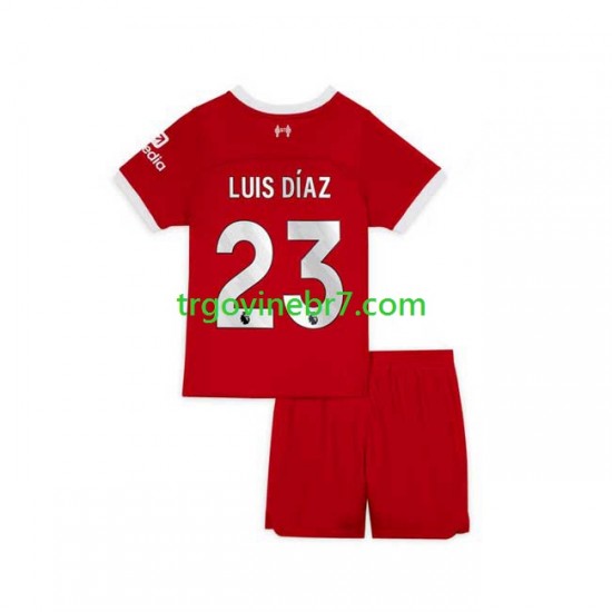 Dres Liverpool Luis Diaz 23 Domaći 2023-2024 Kratkih Rukava - Dječji