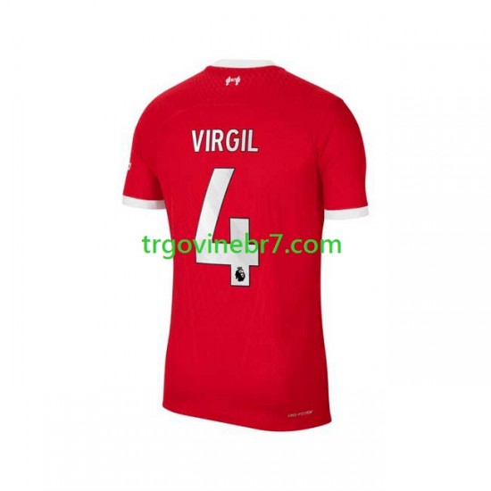 Dres Liverpool Virgil van Dijk 4 Domaći 2023-2024 Kratkih Rukava - Muški
