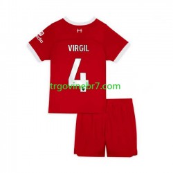 Dres Liverpool Virgil van Dijk 4 Domaći 2023-2024 Kratkih Rukava - Dječji