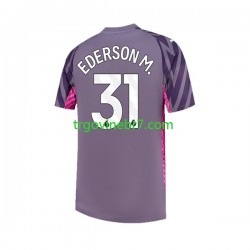 Golmanski Dres - Dres Manchester City Ederson Moraes 31 Gostujući 2023-2024 Kratkih Rukava - Muški