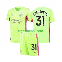 Golmanski Dres - Dres Manchester City Ederson Moraes 31 Treći 2023-2024 Kratkih Rukava - Dječji