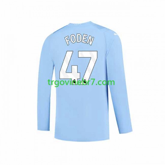 Dres Manchester City Phil Foden 47 Domaći 2023-2024 Dugim Rukavima - Muški