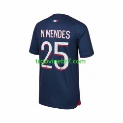 Dres Paris Saint-Germain N.Mendes 25 Domaći 2023-2024 Kratkih Rukava - Muški Dres Paris Saint-Germain N.Mendes 25 Domaći 2023-2024 Kratkih Rukava - Muški
