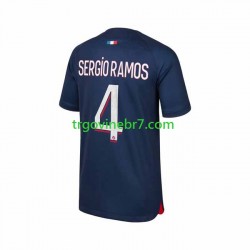 Dres Paris Saint-Germain Sergio Ramos 4 Domaći 2023-2024 Kratkih Rukava - Muški Dres Paris Saint-Germain Sergio Ramos 4 Domaći 2023-2024 Kratkih Rukava - Muški