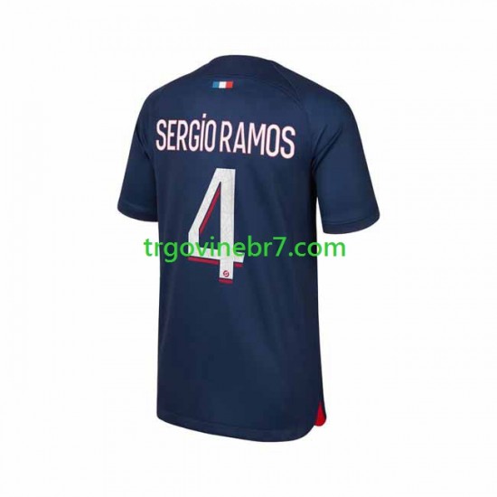 Dres Paris Saint-Germain Sergio Ramos 4 Domaći 2023-2024 Kratkih Rukava - Muški