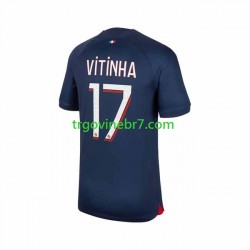 Dres Paris Saint-Germain Vitinha 17 Domaći 2023-2024 Kratkih Rukava - Muški Dres Paris Saint-Germain Vitinha 17 Domaći 2023-2024 Kratkih Rukava - Muški