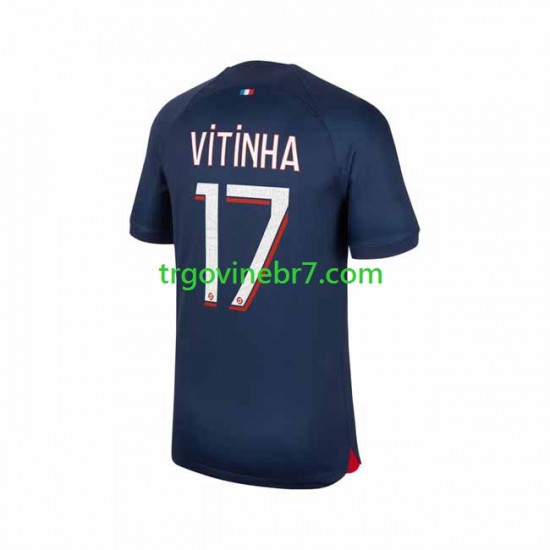 Dres Paris Saint-Germain Vitinha 17 Domaći 2023-2024 Kratkih Rukava - Muški