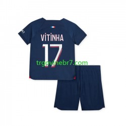 Dres Paris Saint-Germain Vitinha 17 Domaći 2023-2024 Kratkih Rukava - Dječji Dres Paris Saint-Germain Vitinha 17 Domaći 2023-2024 Kratkih Rukava - Dječji