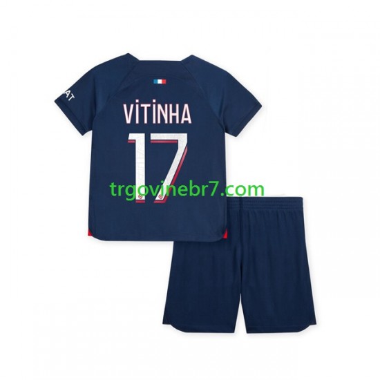 Dres Paris Saint-Germain Vitinha 17 Domaći 2023-2024 Kratkih Rukava - Dječji
