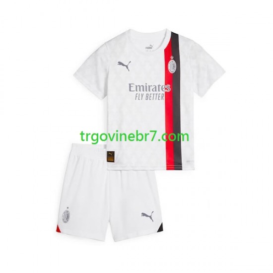 Dres AC Milan Gostujući 2023-2024 Kratkih Rukava - Dječji