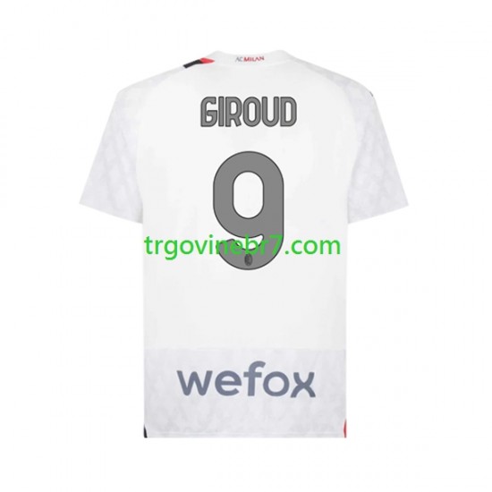 Dres AC Milan Olivier Giroud 9 Gostujući 2023-2024 Kratkih Rukava - Muški