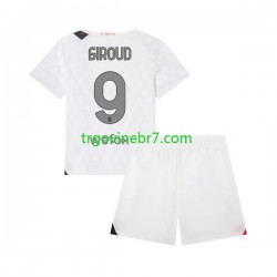 Dres AC Milan Olivier Giroud 9 Gostujući 2023-2024 Kratkih Rukava - Dječji Dres AC Milan Olivier Giroud 9 Gostujući 2023-2024 Kratkih Rukava - Dječji