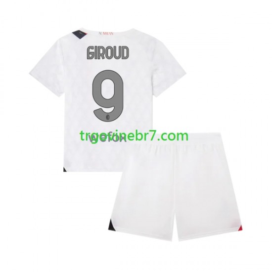 Dres AC Milan Olivier Giroud 9 Gostujući 2023-2024 Kratkih Rukava - Dječji