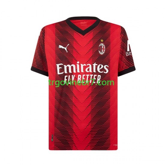 Dres AC Milan Rafael Leao 10 Domaći 2023-2024 Kratkih Rukava - Muški