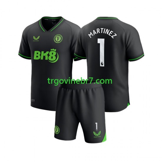 Golmanski Dres - Dres Aston Villa Emiliano Martinez 1 Domaći 2023-2024 Kratkih Rukava - Dječji