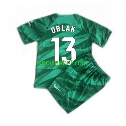 Golmanski Dres - Dres Atlético Madrid JAN OBLAK 13 Gostujući 2023-2024 Kratkih Rukava - Dječji