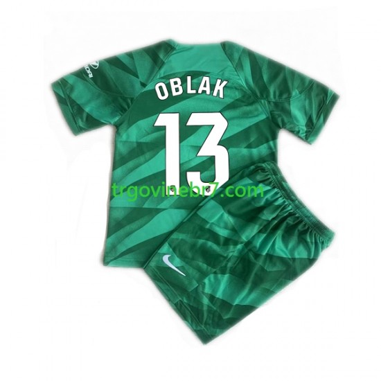 Golmanski Dres - Dres Atlético Madrid JAN OBLAK 13 Gostujući 2023-2024 Kratkih Rukava - Dječji