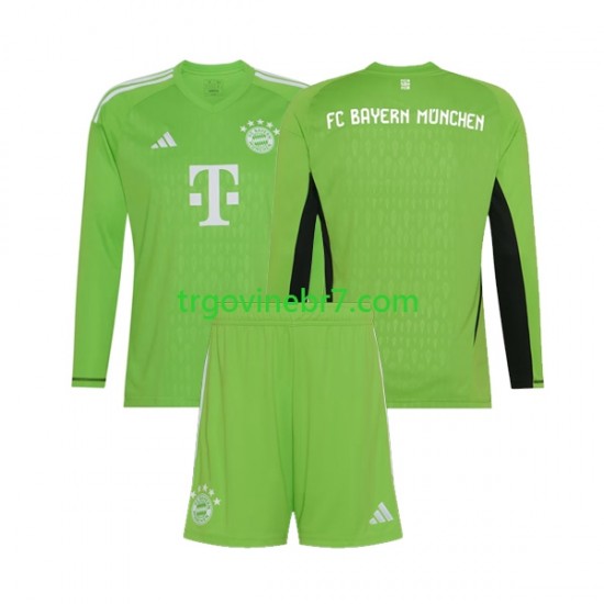 Golmanski Dres - Dres FC Bayern München Gostujući 2023-2024 Dugim Rukavima - Dječji