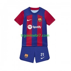 Dres FC Barcelona Frenkie de Jong 21 Domaći 2023-2024 Kratkih Rukava - Dječji