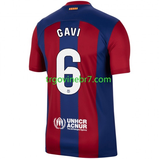 Dres FC Barcelona Gavi 6 Domaći 2023-2024 Kratkih Rukava - Muški