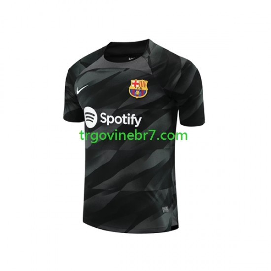 Golmanski Dres - Dres FC Barcelona Gostujući 2023-2024 Kratkih Rukava - Muški