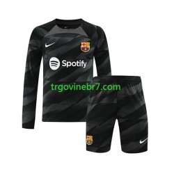 Golmanski Dres - Dres FC Barcelona Gostujući 2023-2024 Dugim Rukavima - Dječji