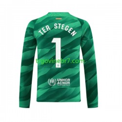 Golmanski Dres - Dres FC Barcelona Ter Stegen 1 Domaći 2023-2024 Dugim Rukavima - Muški