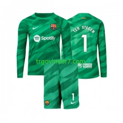 Golmanski Dres - Dres FC Barcelona Ter Stegen 1 Domaći 2023-2024 Dugim Rukavima - Dječji Golmanski Dres - Dres FC Barcelona Ter Stegen 1 Domaći 2023-2024 Dugim Rukavima - Dječji