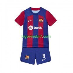 Dres FC Barcelona Pedri 8 Domaći 2023-2024 Kratkih Rukava - Dječji