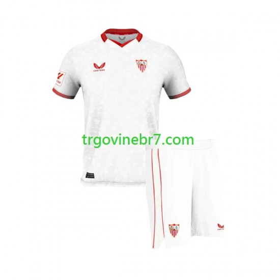 Dres Sevilla FC Domaći 2023-2024 Kratkih Rukava - Dječji